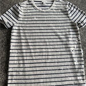 J. Crew Navy and White Sequin Top